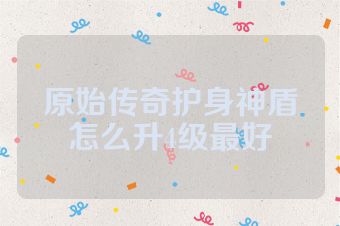原始传奇护身神盾怎么升4级最好