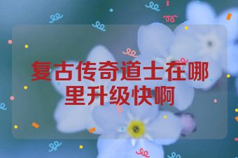 复古传奇道士在哪里升级快啊