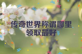 传奇世界称谓哪里领取最好