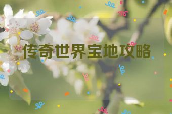 传奇世界宝地攻略
