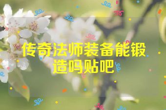 传奇法师装备能锻造吗贴吧
