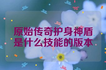 原始传奇护身神盾是什么技能的版本