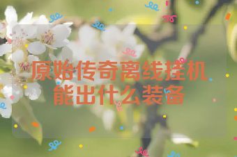 原始传奇离线挂机能出什么装备