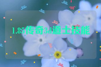 1.85传奇3d道士技能