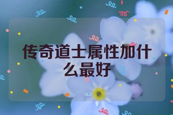 传奇道士属性加什么最好