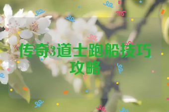 传奇3道士跑船技巧攻略