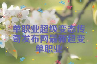 单职业超级变态传奇发布网最新超变单职业