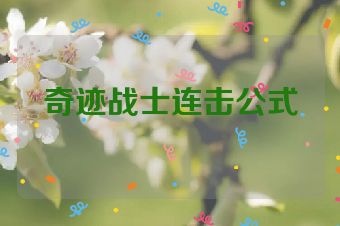 奇迹战士连击公式