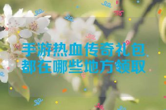 手游热血传奇礼包都在哪些地方领取