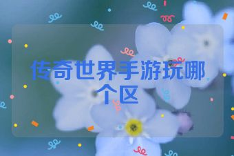 传奇世界手游玩哪个区