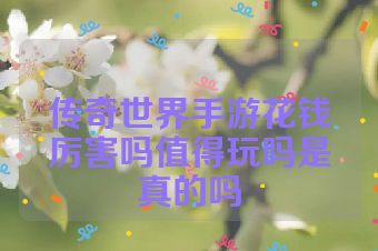 传奇世界手游花钱厉害吗值得玩吗是真的吗