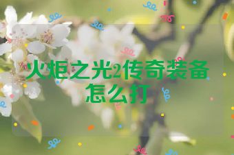 火炬之光2传奇装备怎么打