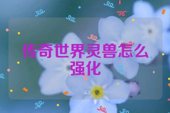 传奇世界灵兽怎么强化