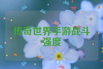 传奇世界手游战斗强度