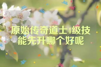 原始传奇道士4级技能先升哪个好呢