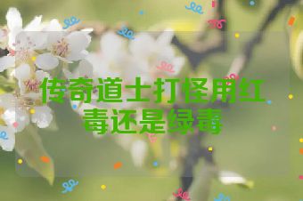传奇道士打怪用红毒还是绿毒