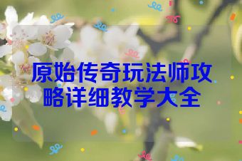 原始传奇玩法师攻略详细教学大全