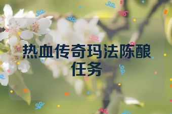 热血传奇玛法陈酿任务