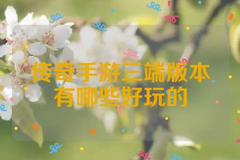 传奇手游三端版本有哪些好玩的