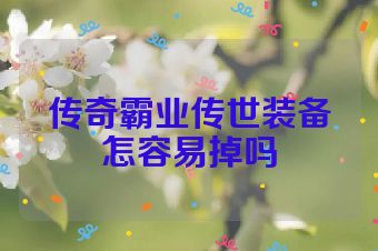 传奇霸业传世装备怎容易掉吗