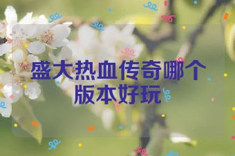 盛大热血传奇哪个版本好玩