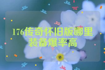 176传奇怀旧版哪里装备爆率高