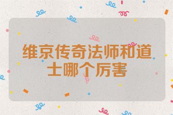 维京传奇法师和道士哪个厉害