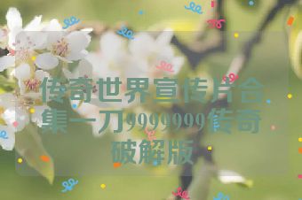 传奇世界宣传片合集一刀9999999传奇破解版