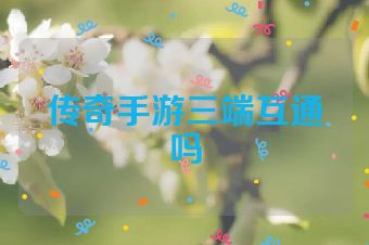传奇手游三端互通吗