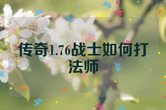 传奇1.76战士如何打法师