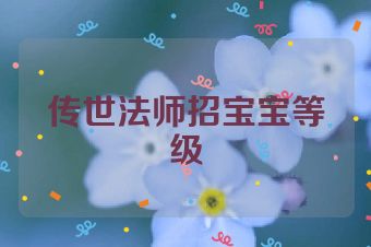 传世法师招宝宝等级