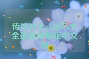 传世战士pk技巧大全最新破解版中文版