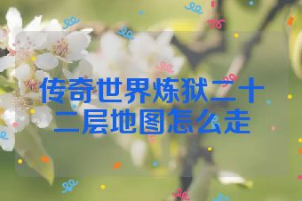 传奇世界炼狱二十二层地图怎么走