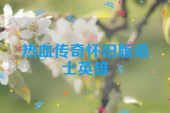热血传奇怀旧版道士英雄