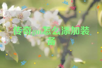 传奇gm怎么添加装备