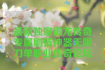 最新独家御龙传奇专属剧情神器无限刀单职业传奇论坛