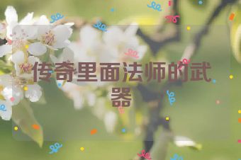 传奇里面法师的武器