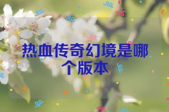 热血传奇幻境是哪个版本