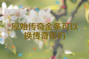 原始传奇金条可以换传奇币吗