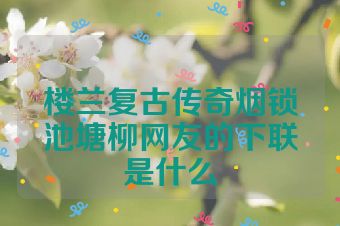 楼兰复古传奇烟锁池塘柳网友的下联是什么