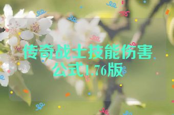 传奇战士技能伤害公式1.76版