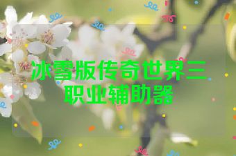 冰雪版传奇世界三职业辅助器