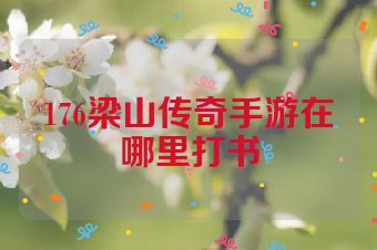 176梁山传奇手游在哪里打书