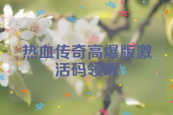 热血传奇高爆版激活码领取