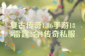 复古传奇1.86手游185雷霆2合1传奇私服