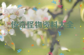 传奇怪物资料大全