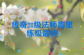 传奇28级法师哪里练级最快