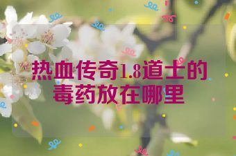 热血传奇1.8道士的毒药放在哪里