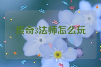 传奇3法师怎么玩