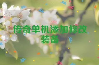 传奇单机添加修改装备